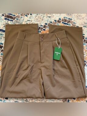 Halara Brown High-Waisted trouser Pants